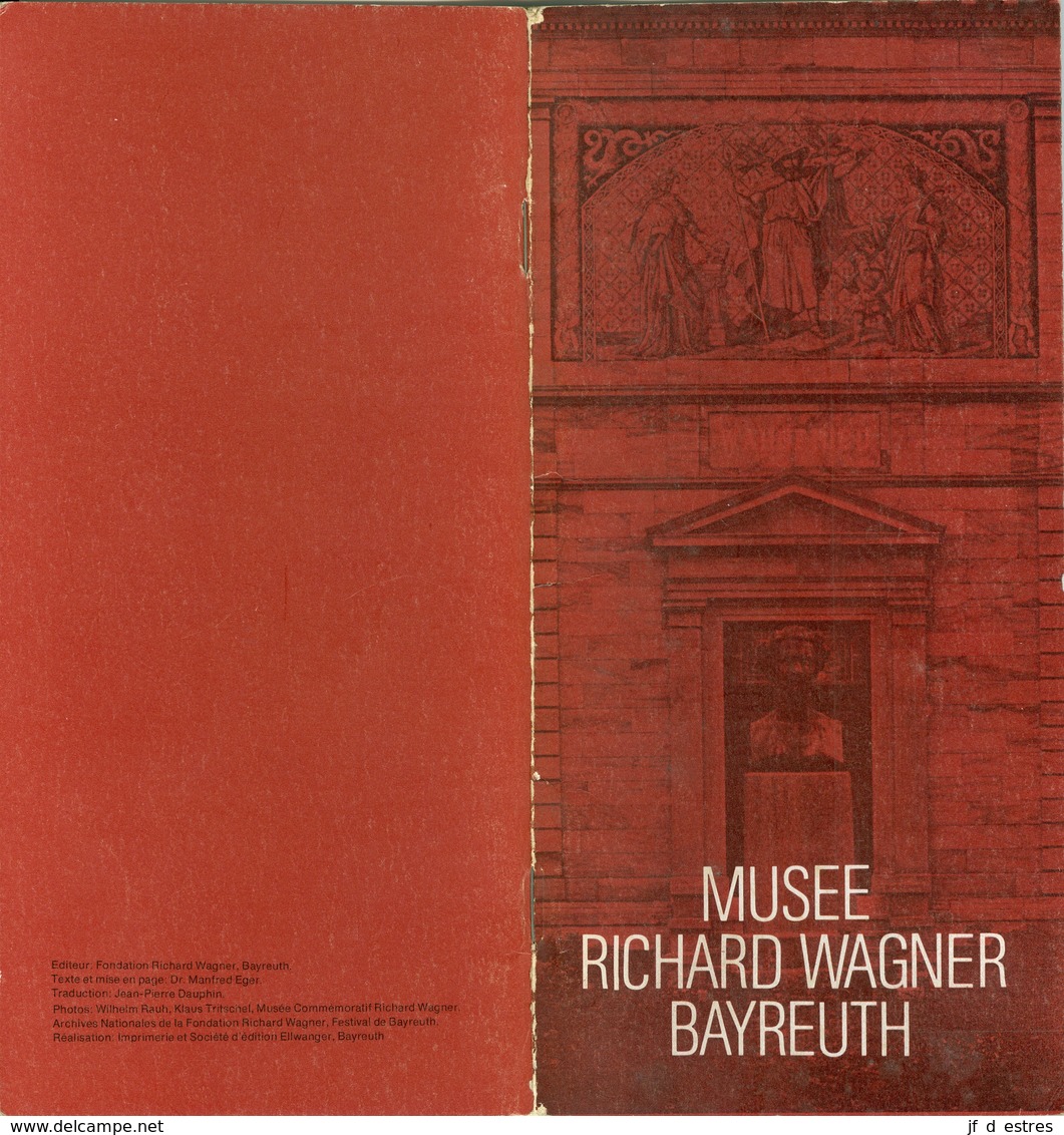 Musée Richard Wagner Bayreuth 1979 ? Par Manfred Eger Cplaquette Oblongue 60 P. Nbres Illustrations - Musique