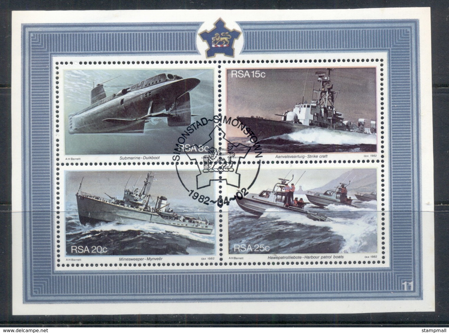 South Africa 1982 Return Of Simonstown Naval Base, Ships MS FU - Other & Unclassified