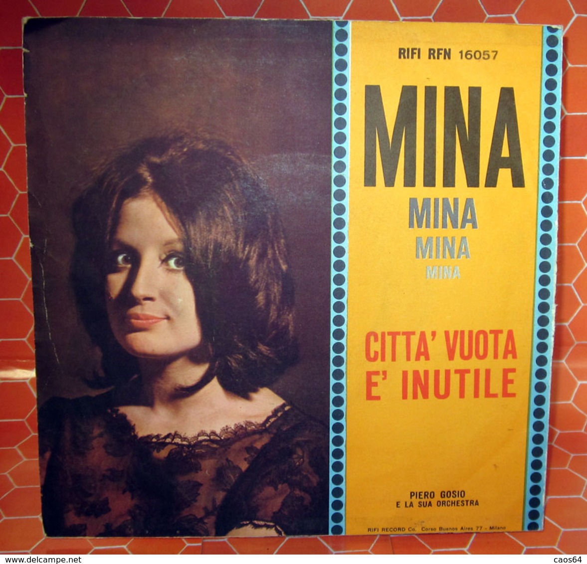 MINA CITTA' VUOTA  COVER NO VINYL 45 GIRI - 7" - Accessoires, Pochettes & Cartons