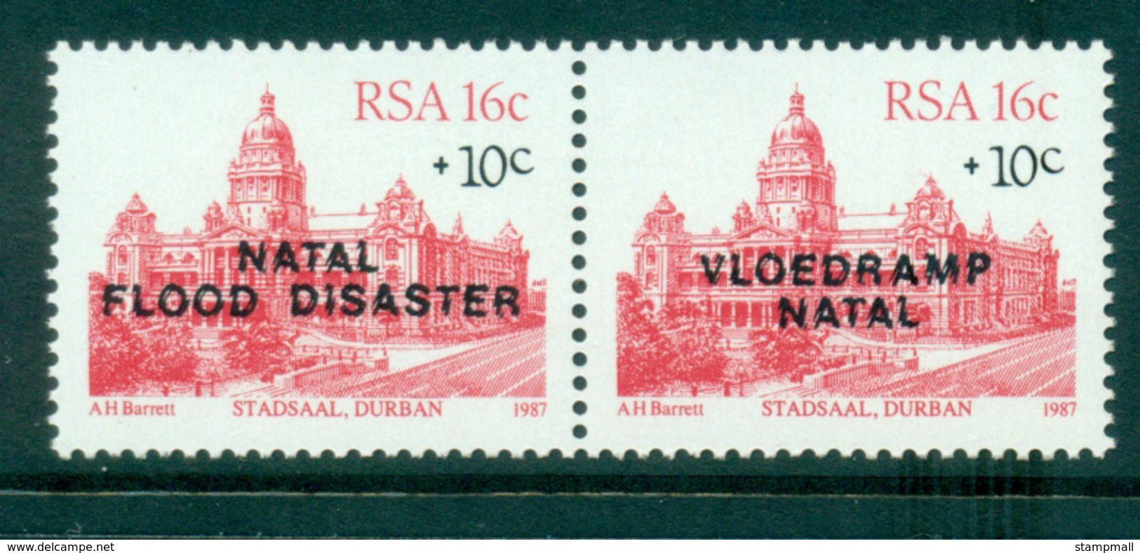 South Africa 1987 Natal Flood Disaster Pr MUH Lot35101 - Other & Unclassified