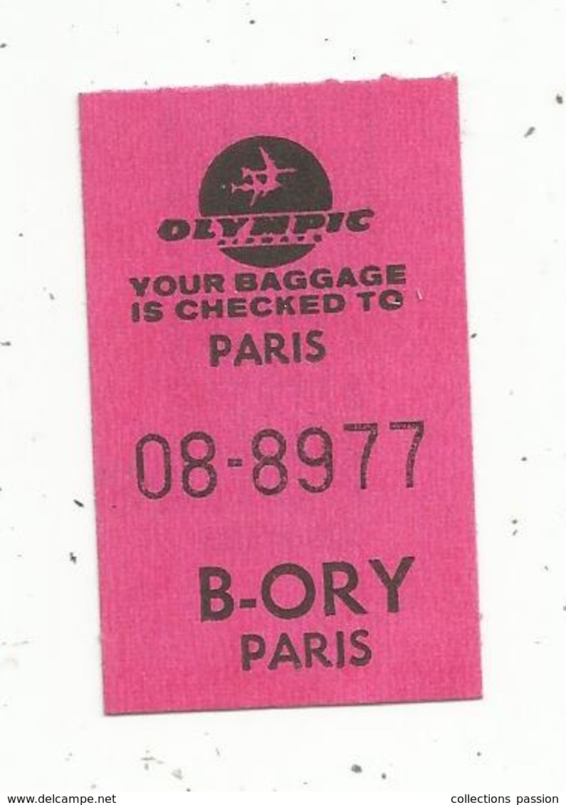 B-ORY , Orly Paris , OLYMPIC AIRWAYS , Baggage - Europe