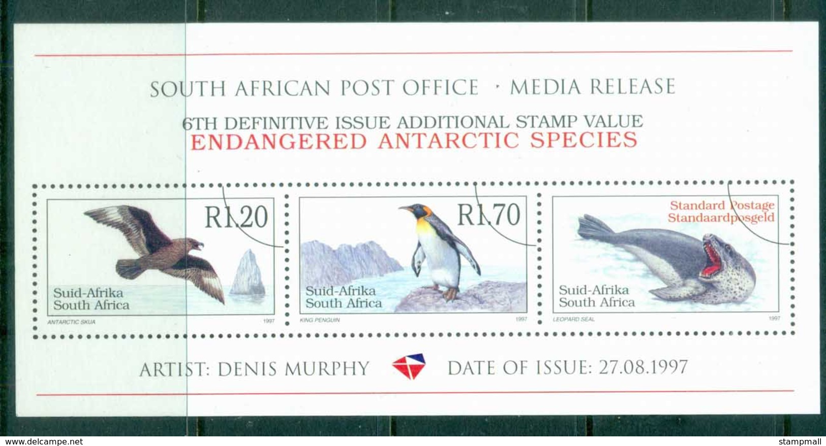 South Africa 1997 Media Release Endangered Antarctic Species - Other & Unclassified