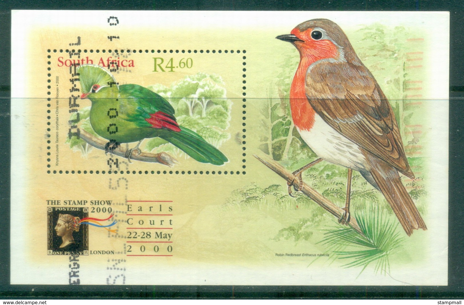 South Africa 2000 Stamp Show London, Bird MS FU - Other & Unclassified
