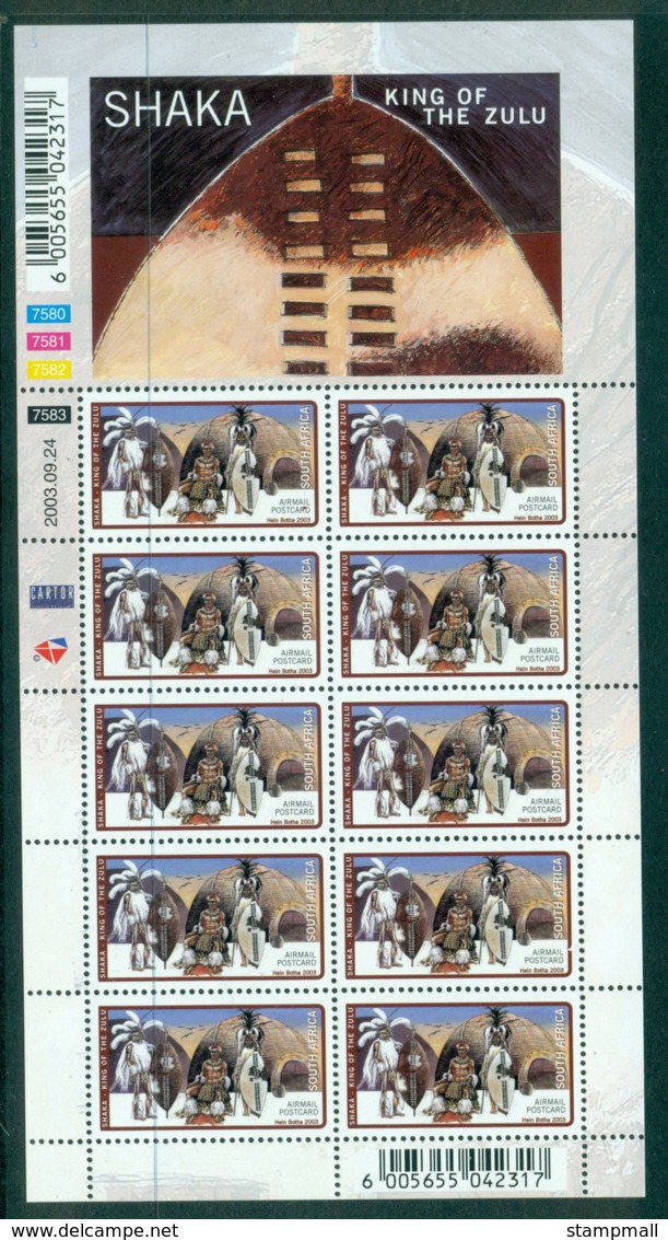 South Africa 2003 Shaka Zulu Sheetlet MUH Lot35251 - Other & Unclassified