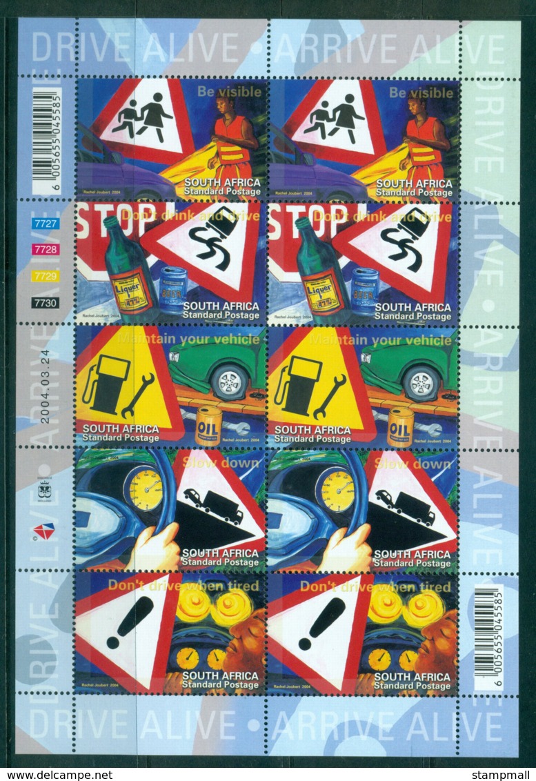 South Africa 2004 Road Safety Sheetlet MUH Lot35246 - Other & Unclassified