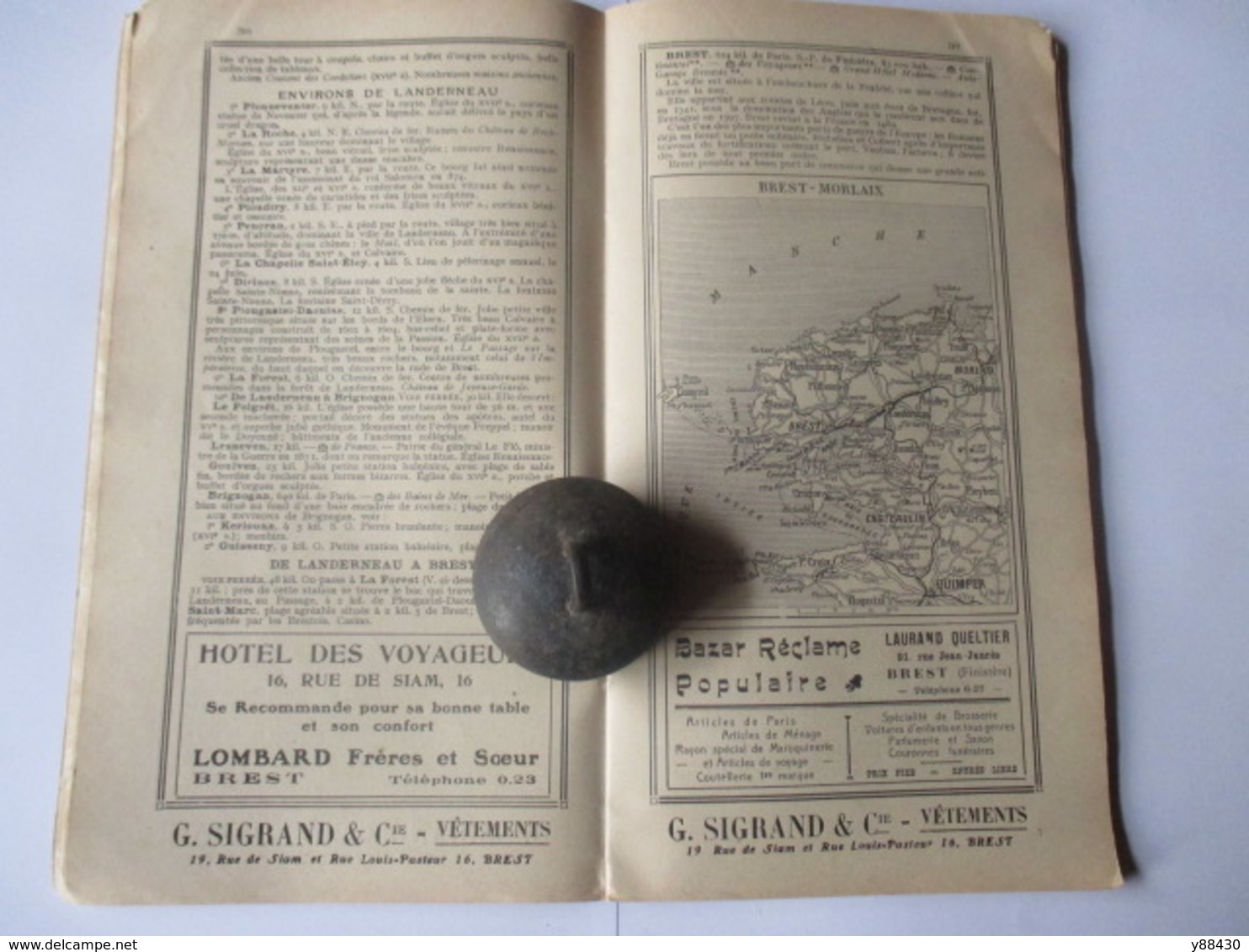 Livret Guides du Touriste THIOLIER de 1922 - LA BRETAGNE - du Mont St Michel à Brest et Nantes - 98 pages - 17 photos