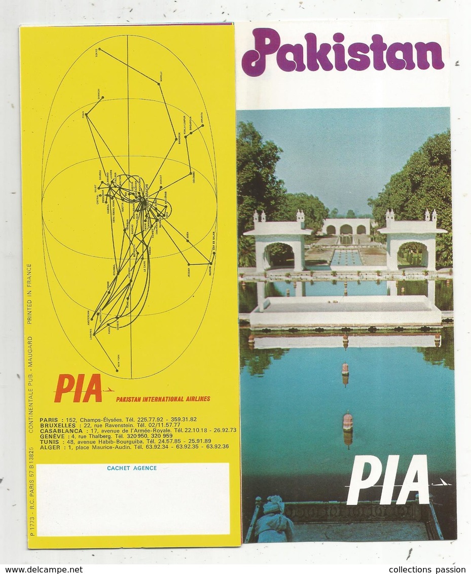 Dépliant Touristique ,PAKISTAN , Pakistan International Airlines ,14 Pages, 3 Scans ,frais Fr 1.65 E - Dépliants Touristiques