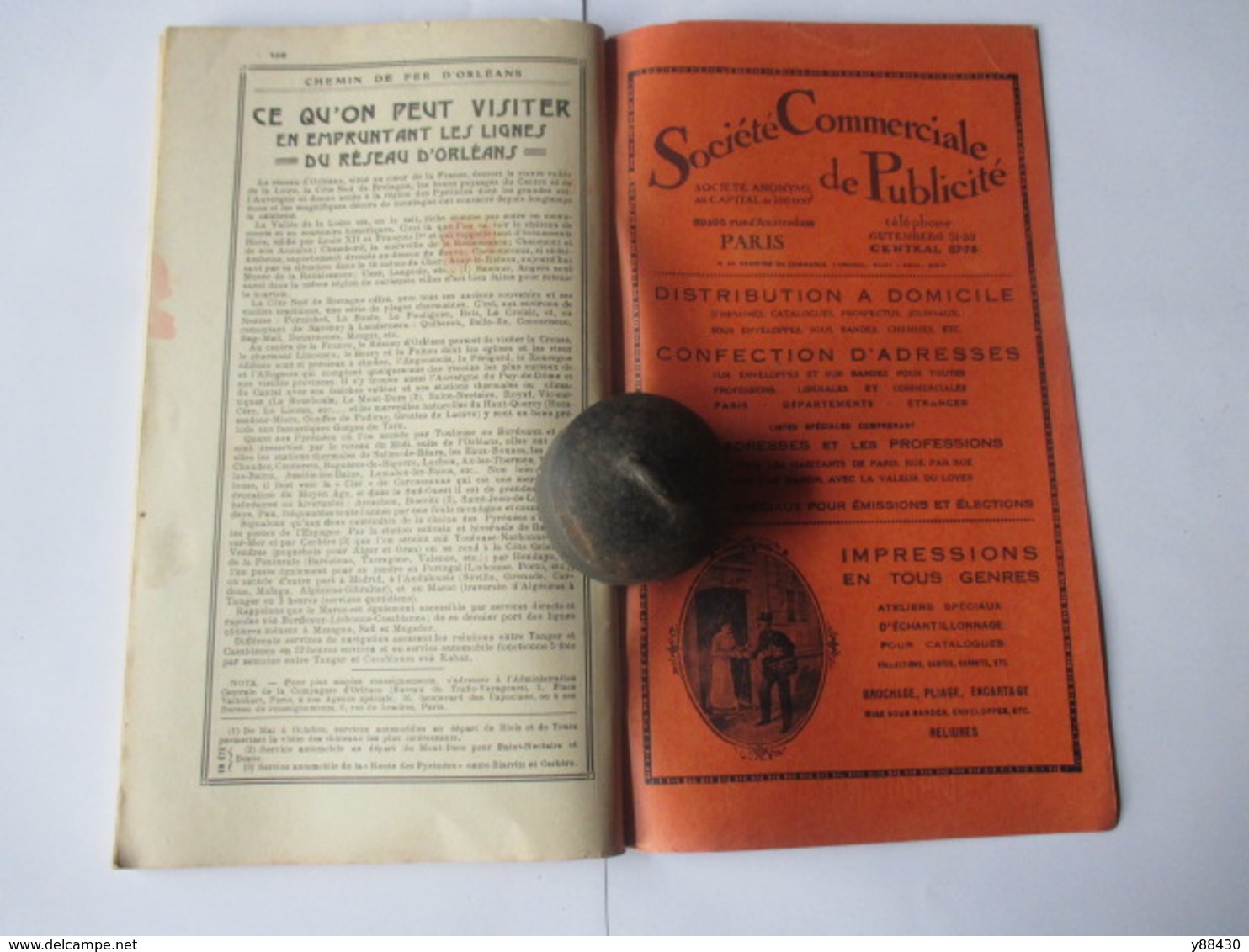 Livret Guides du Touriste THIOLIER de 1923 - GÂTINAIS / NIVERNAIS / BERRY - 110 pages - 22 photos