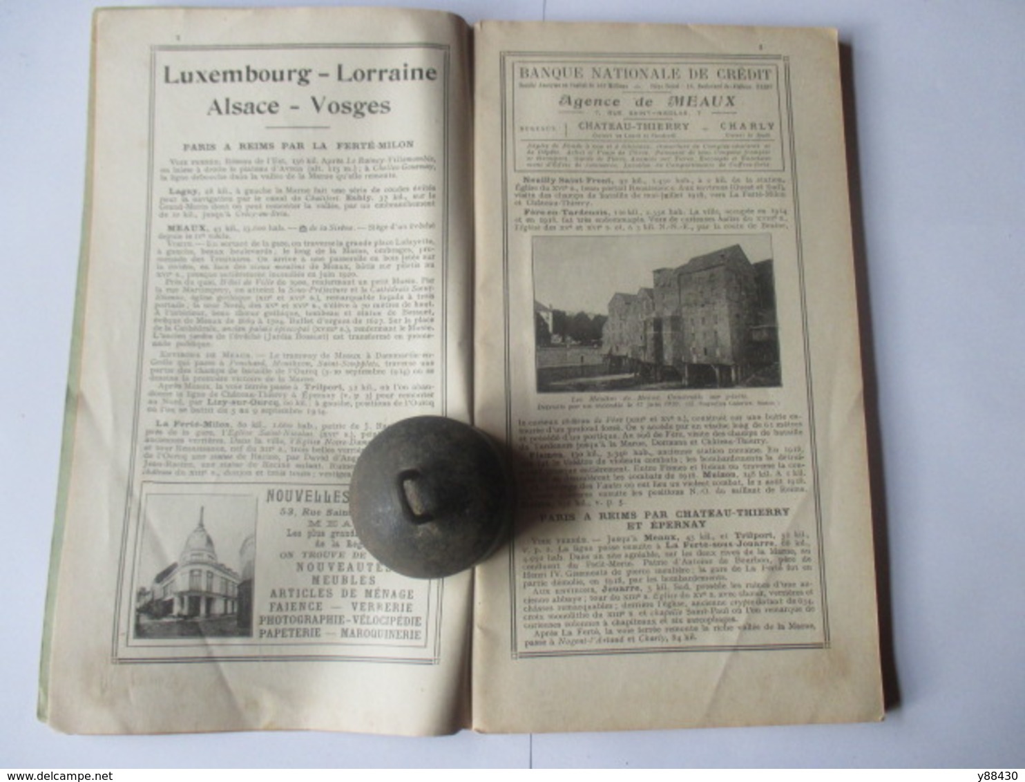 Livret Guides Du Touriste THIOLIER De 1923 - LUXEMBOURG / LORRAINE / ALSACE / VOSGES  - 124 Pages - 25 Photos - Dépliants Touristiques