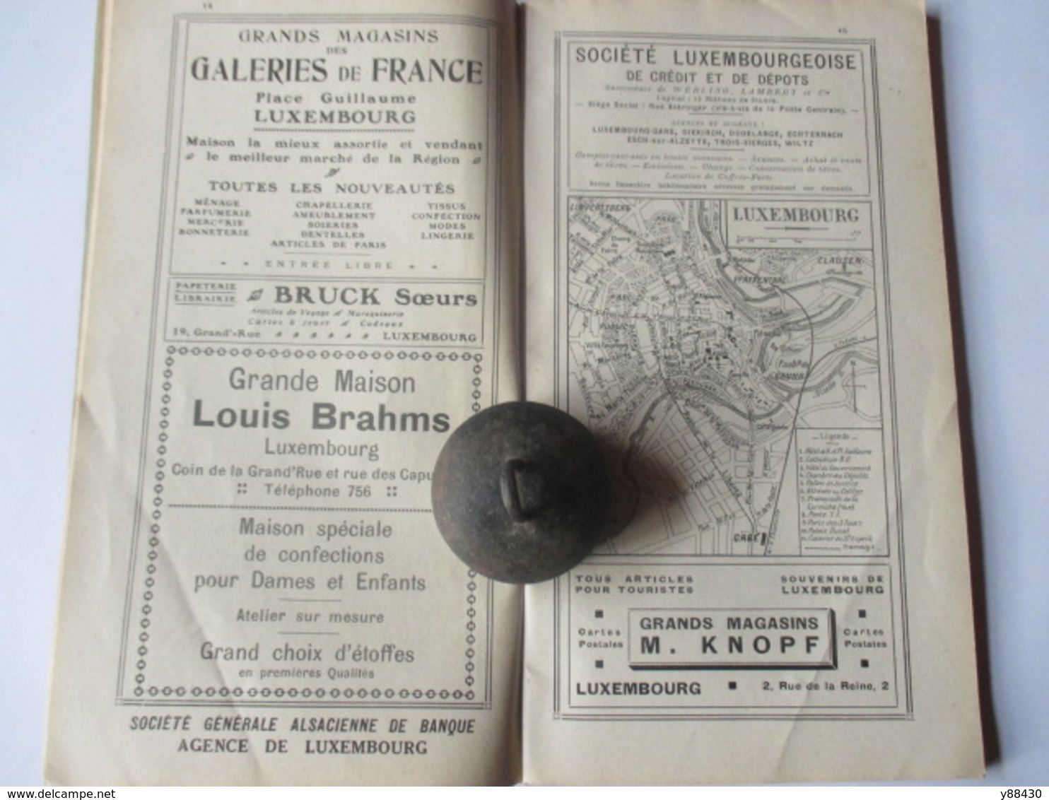 Livret Guides du Touriste THIOLIER de 1923 - LUXEMBOURG / LORRAINE / ALSACE / VOSGES  - 124 pages - 25 photos