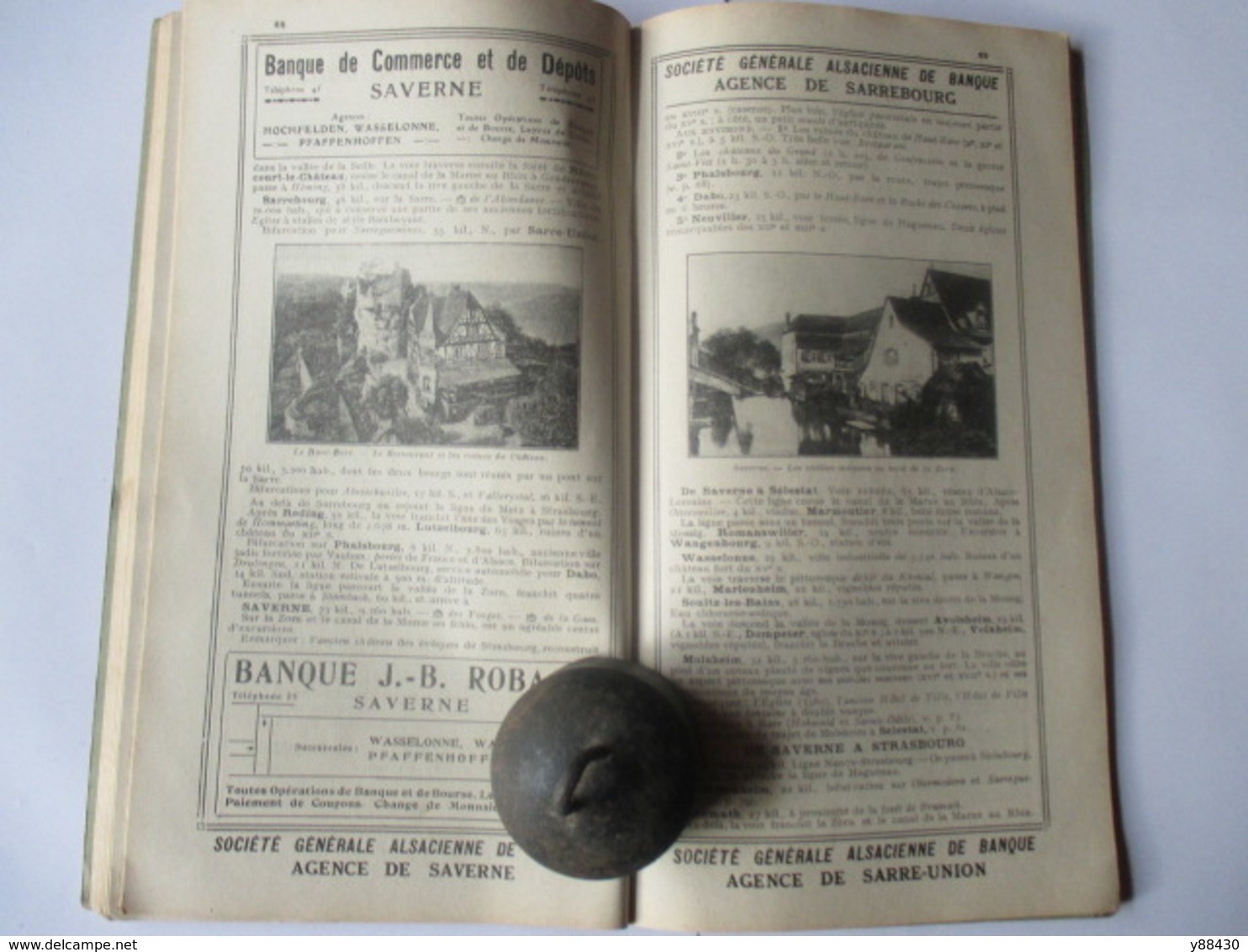 Livret Guides du Touriste THIOLIER de 1923 - LUXEMBOURG / LORRAINE / ALSACE / VOSGES  - 124 pages - 25 photos