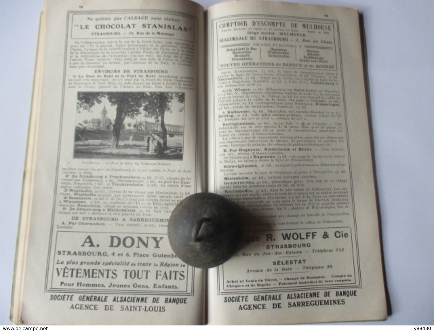 Livret Guides du Touriste THIOLIER de 1923 - LUXEMBOURG / LORRAINE / ALSACE / VOSGES  - 124 pages - 25 photos