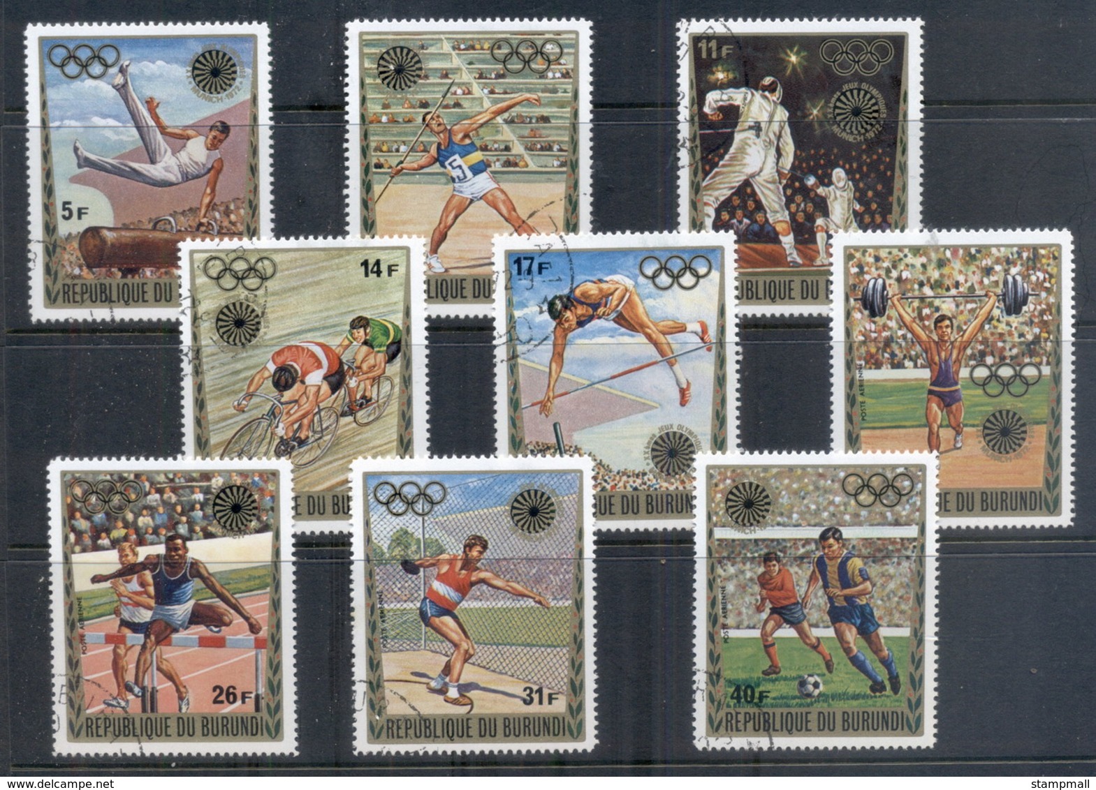 Burundi 1972 Summer Olympics, Munich CTO - Other & Unclassified