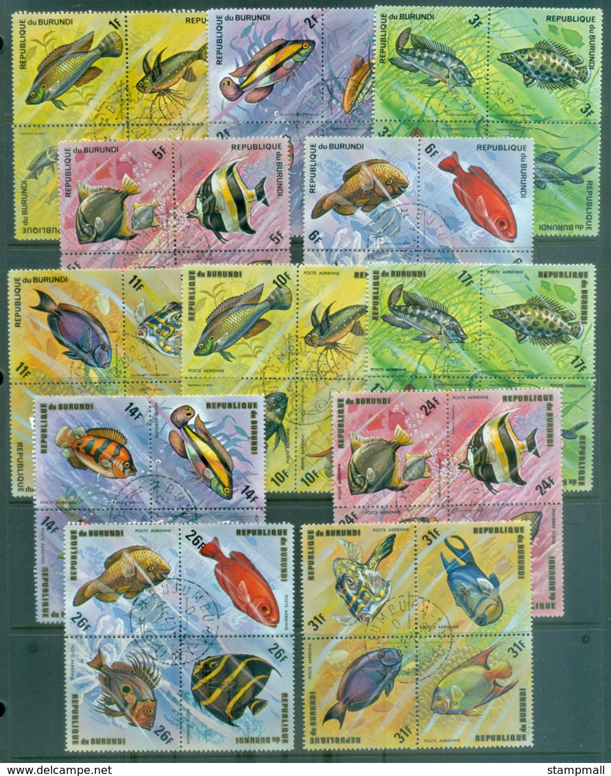 Burundi 1974 Tropical Fish, Marine & Freshwater CTO - Other & Unclassified