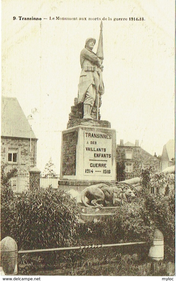 Transinne. Monument Aux Morts De La Guerre 1914-1918 - Libin