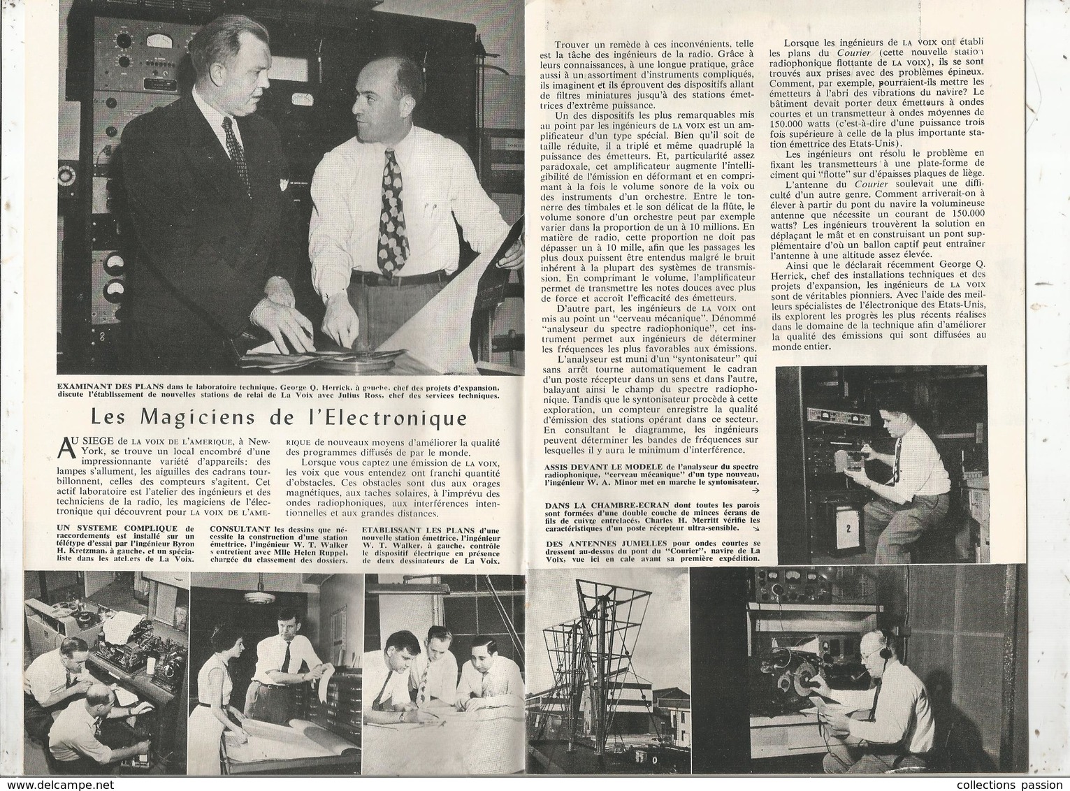 LA VOIX DE L'AMERIQUE ,novembre - Décembre 1952 ,programmes En Français,15 Pages , Frais Fr 1.95 E - Audio-video