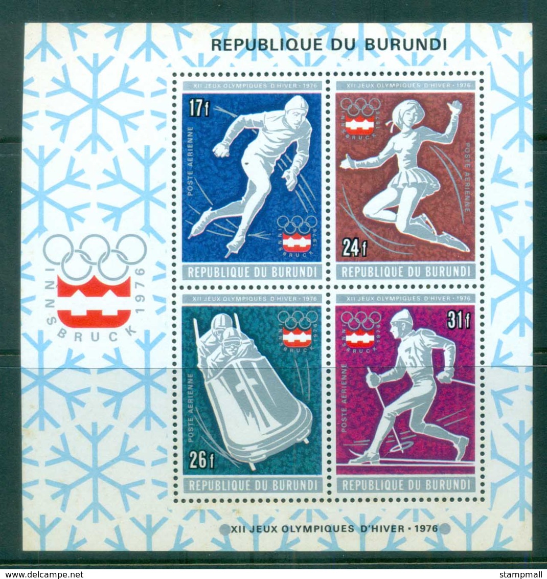 Burundi 1976 Innsbruck Winter Olympics MS MUH Lot81700 - Other & Unclassified