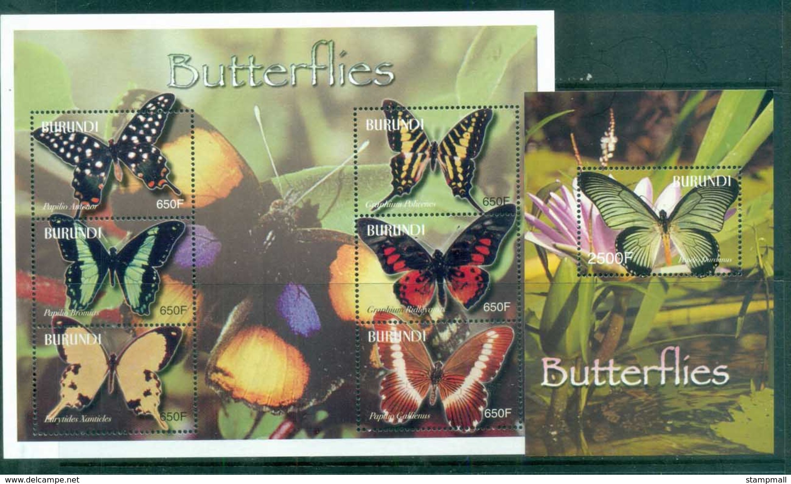 Burundi 2004 Butterflies 2xMS MUH - Other & Unclassified