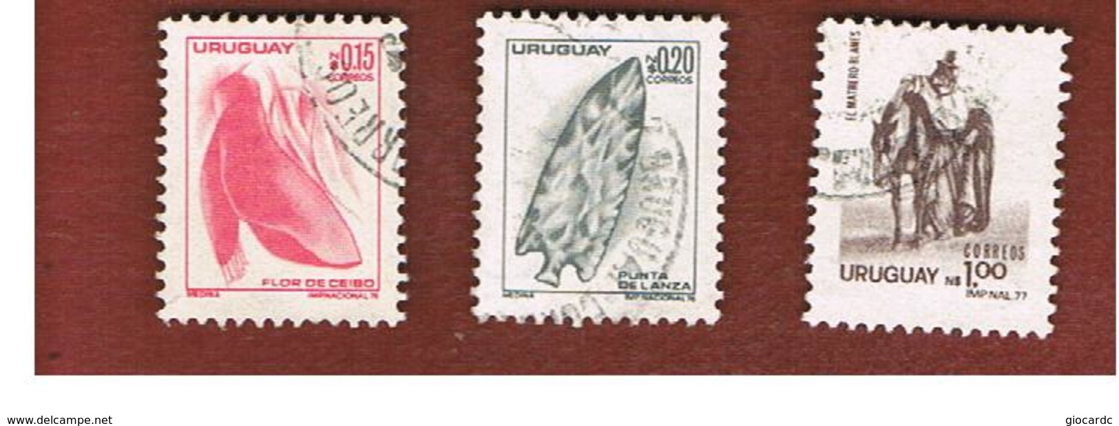 URUGUAY  - SG 1641.1646   - 1976 3 STAMPS OF THE CURRENT SERIE    -  USED° - Uruguay