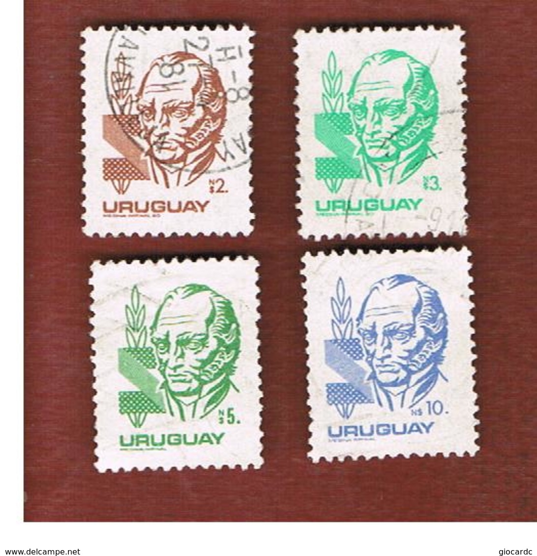 URUGUAY  - SG 1754.1759   - 1980 GENERAL ARTIGAS   -  USED° - Uruguay