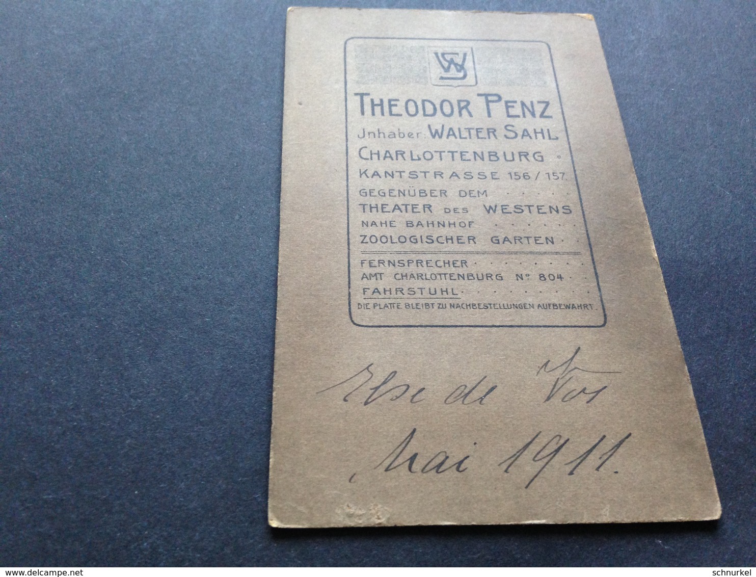 CHARLOTTENBURG - THEODOR PENZ - 1911 - ELSE DE VOSS - Identifizierten Personen