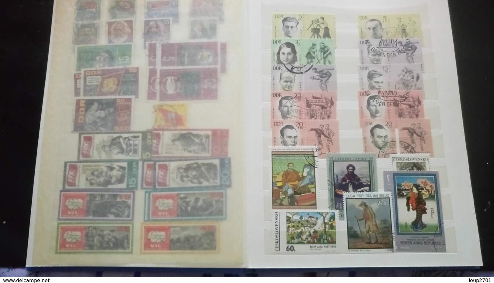 F01034 ALBUM TIMBRES DDR + DIVERS A TRIER  COTE++ POIDS 0.690KG DÉPART 10€