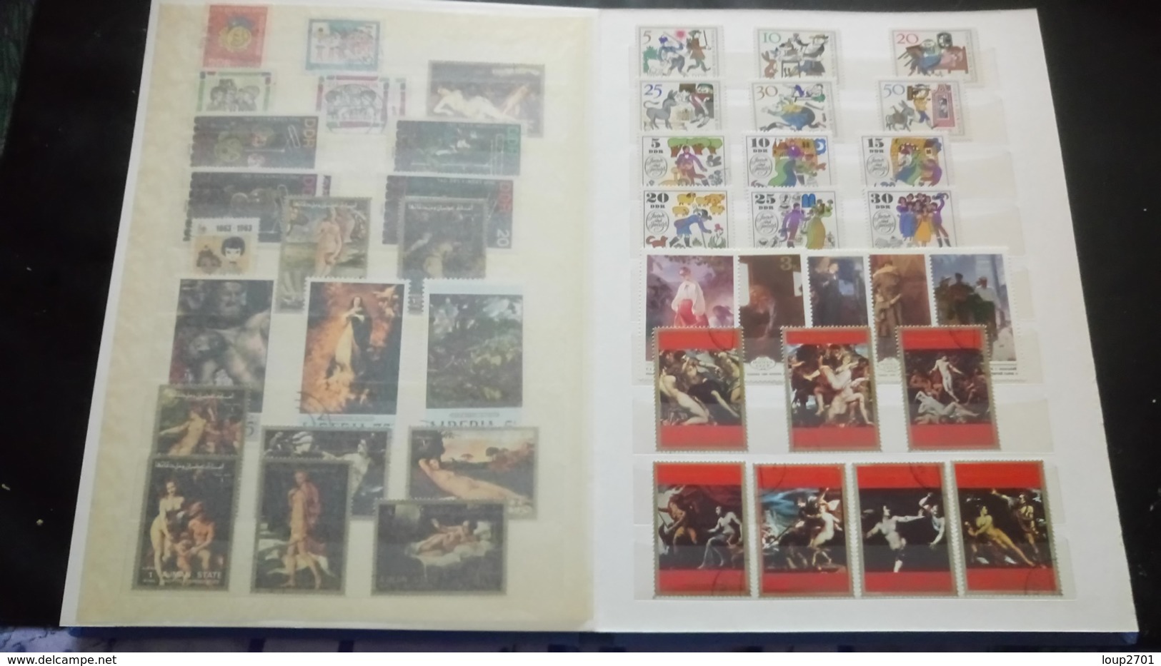 F01034 ALBUM TIMBRES DDR + DIVERS A TRIER  COTE++ POIDS 0.690KG DÉPART 10€