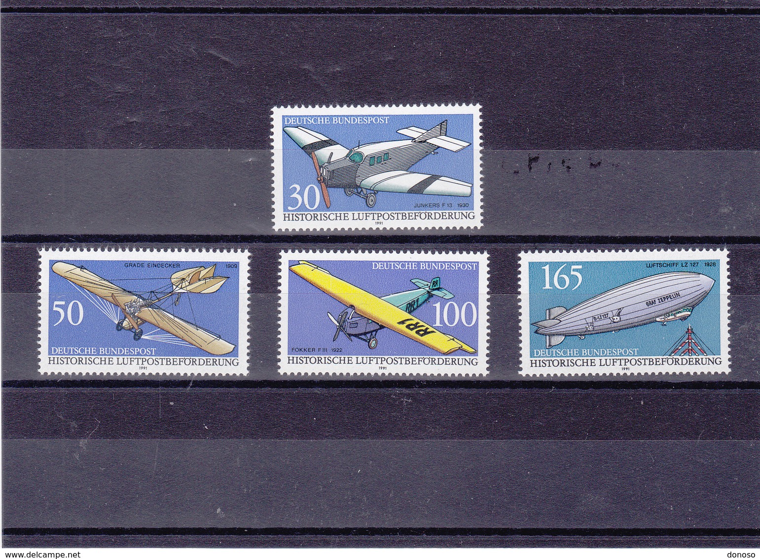 ALLEMAGNE 1991 AVIONS Yvert 1354-1357 NEUF** MNH - Unused Stamps