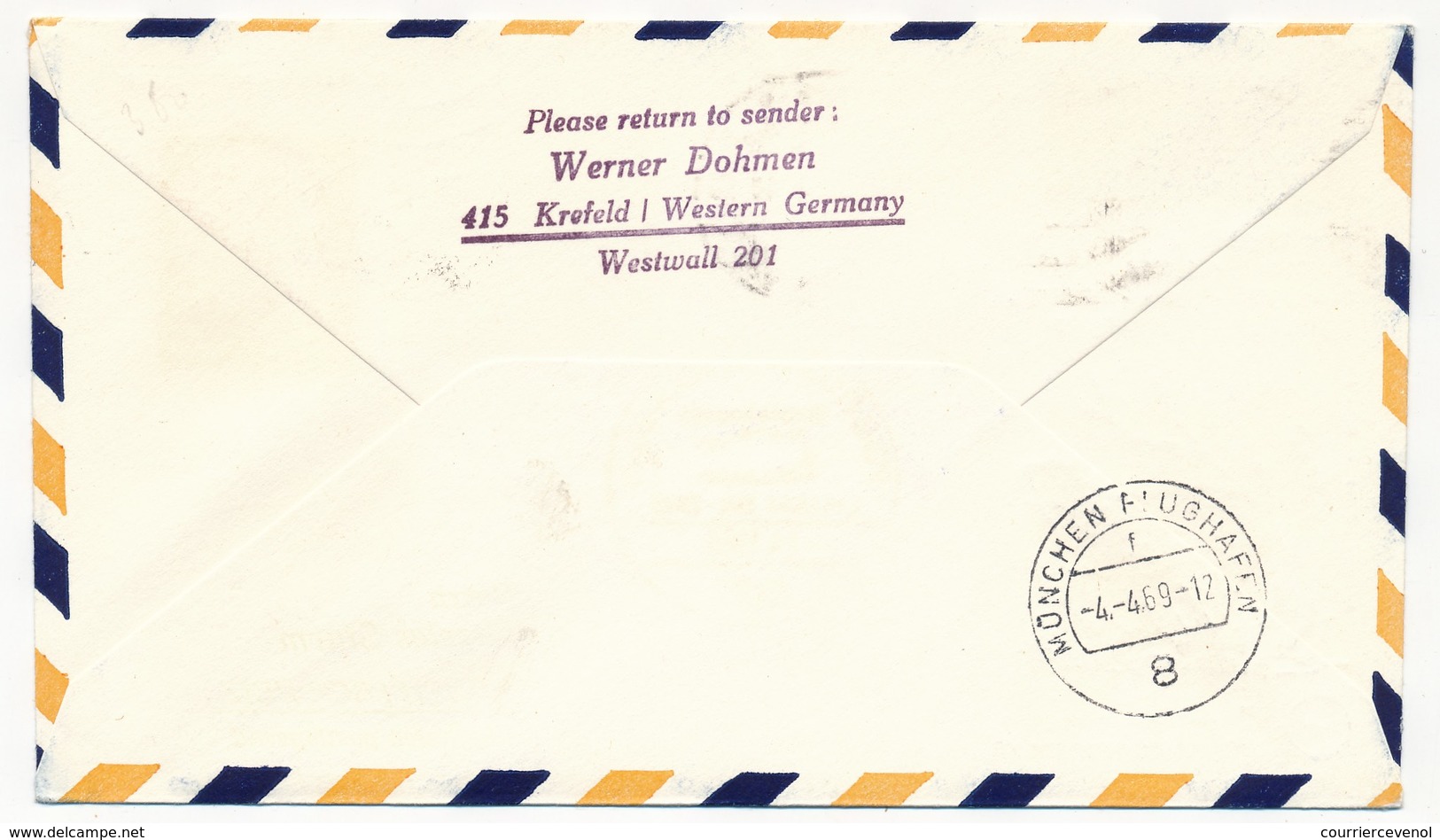 ALLEMAGNE / ARABIE SAOUDITE - Premier Vol Lufthansa FRANKFURT DHARAN Et Retour 3.4.1969 - Lettres & Documents