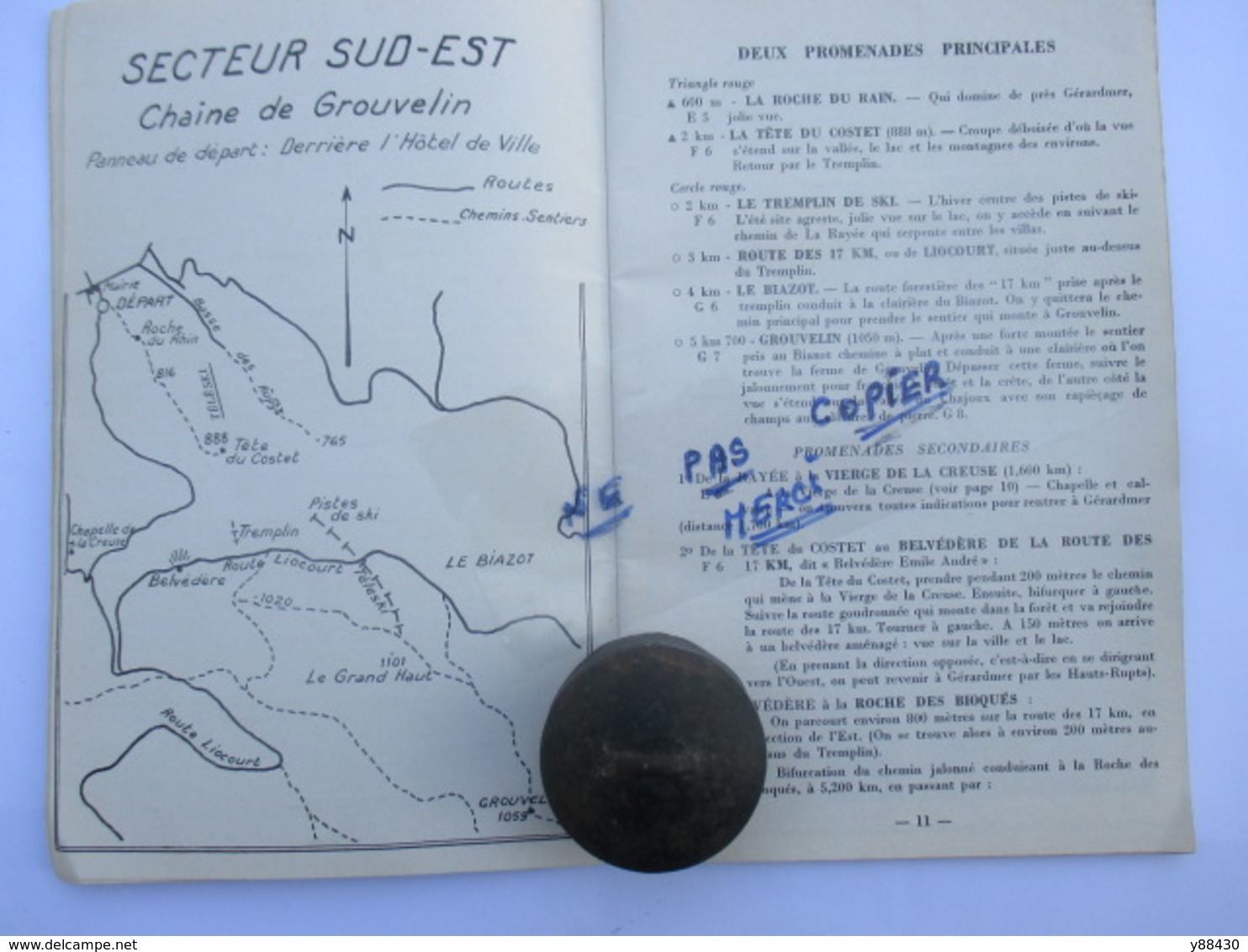 Livret Touristique sur GERARDMER & XONRUPT LONGEMER. 88 - Promenades à pied - Année début 1960  - 58 pages - 19 photos