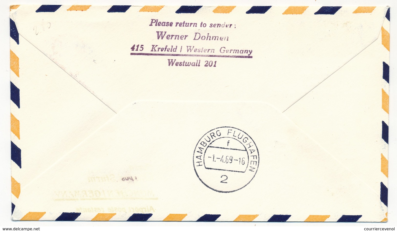 ALLEMAGNE / NORVEGE - Premier Vol Lufthansa HAMBOURG - OSLO Et Retour - Boeing 737- 1.4.1969 - Cartas & Documentos