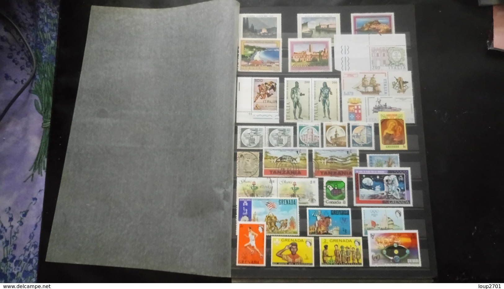 D047 LOT FEUILLES TIMBRES MONDE NEUFS / OB A TRIER  COTE++ POIDS 0.600KG DÉPART 10€ - Collections (with Albums)