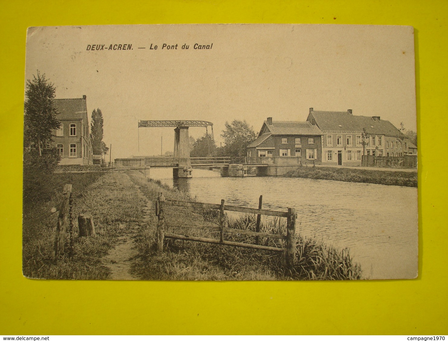 TOP A VOIR !! DEUX ACREN ( LESSINES ATH ) - PONT DU CANAL ( VUE DU HALAGE - 1913 ) - Lessen