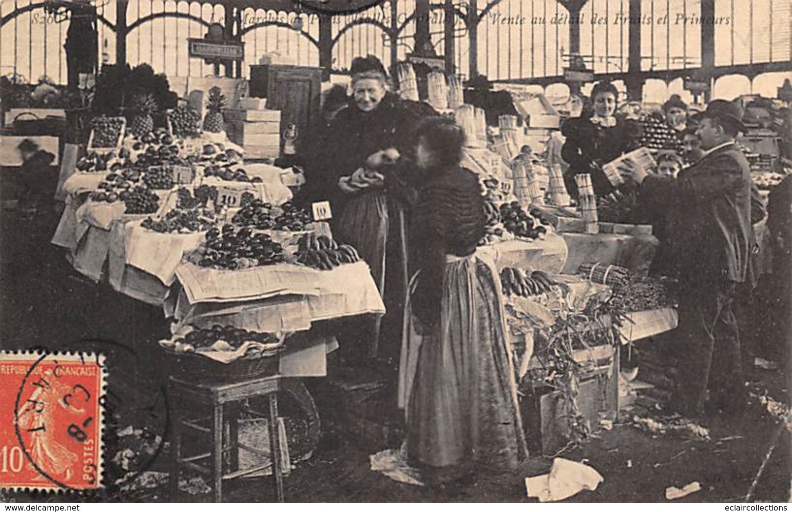 Paris     75     Halles Centrales. Vente Au Détail De Fruits Et Primeurs         (voir Scan) - Lots, Séries, Collections