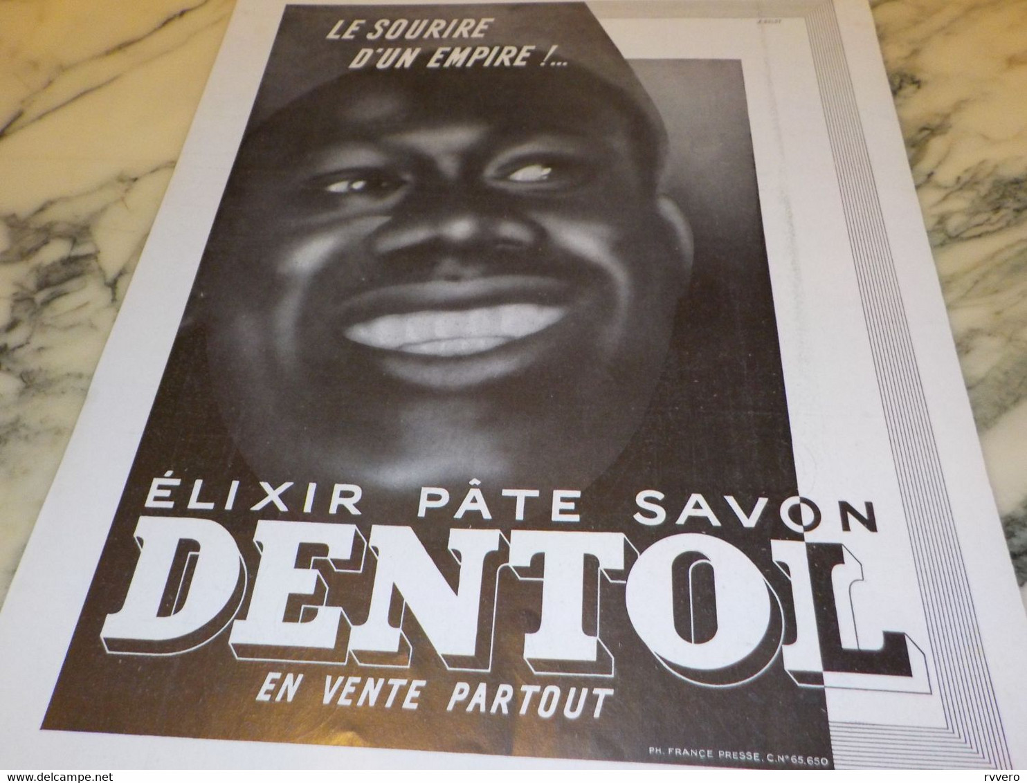 ANCIENNE PUBLICITE LE SOURIRE D UN EMPIRE DENTIFRICE DENTOL 1940 - Autres & Non Classés