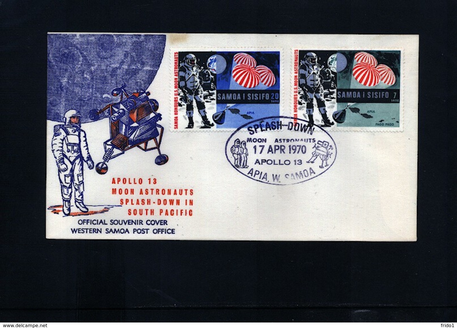 Samoa And Sisifo 1970 Moon Astronauts Interesting Cover - Océanie