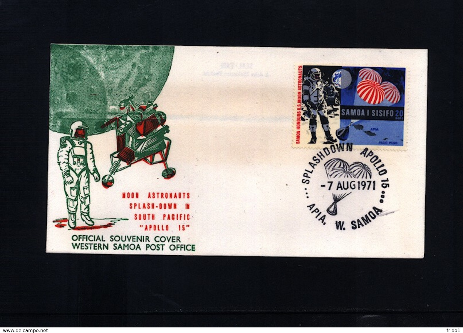 Samoa And Sisifo 1971 Moon Astronauts Interesting Cover - Oceania