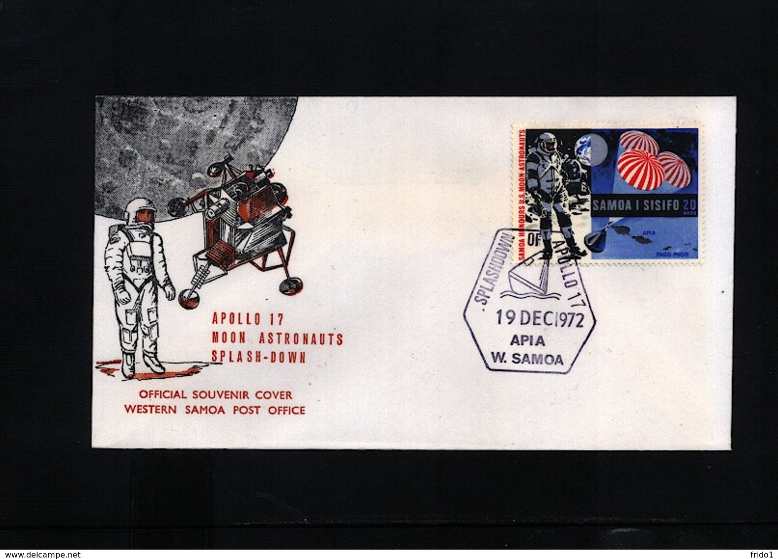Samoa And Sisifo 1972 Moon Astronauts Interesting Cover - Océanie