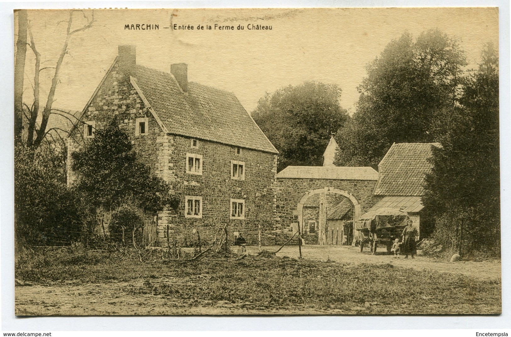 CPA - Carte Postale - Belgique - Marchin - Entrée De La Ferme Du Château - 1925 ( SV5566 ) - Marchin