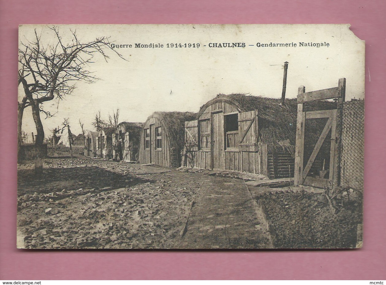 CPA Très Très Abîmée -  Guerre Mondiale 1914-1919 - Chaulnes  -  Gendarmerie Nationale - Chaulnes