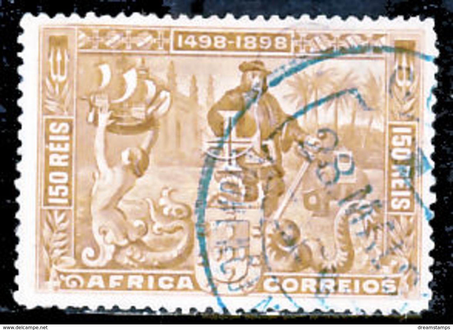 !										■■■■■ds■■ Portuguese Africa 1898 AF#8ø Vasco Da Gama 150 Réis (x11852) - Africa Portoghese