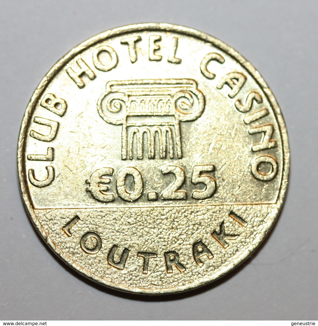 Jeton De Casino Grec "0.25 Euro - Club Hotel Casino - Loutraki" Greek Casino Token - Casino