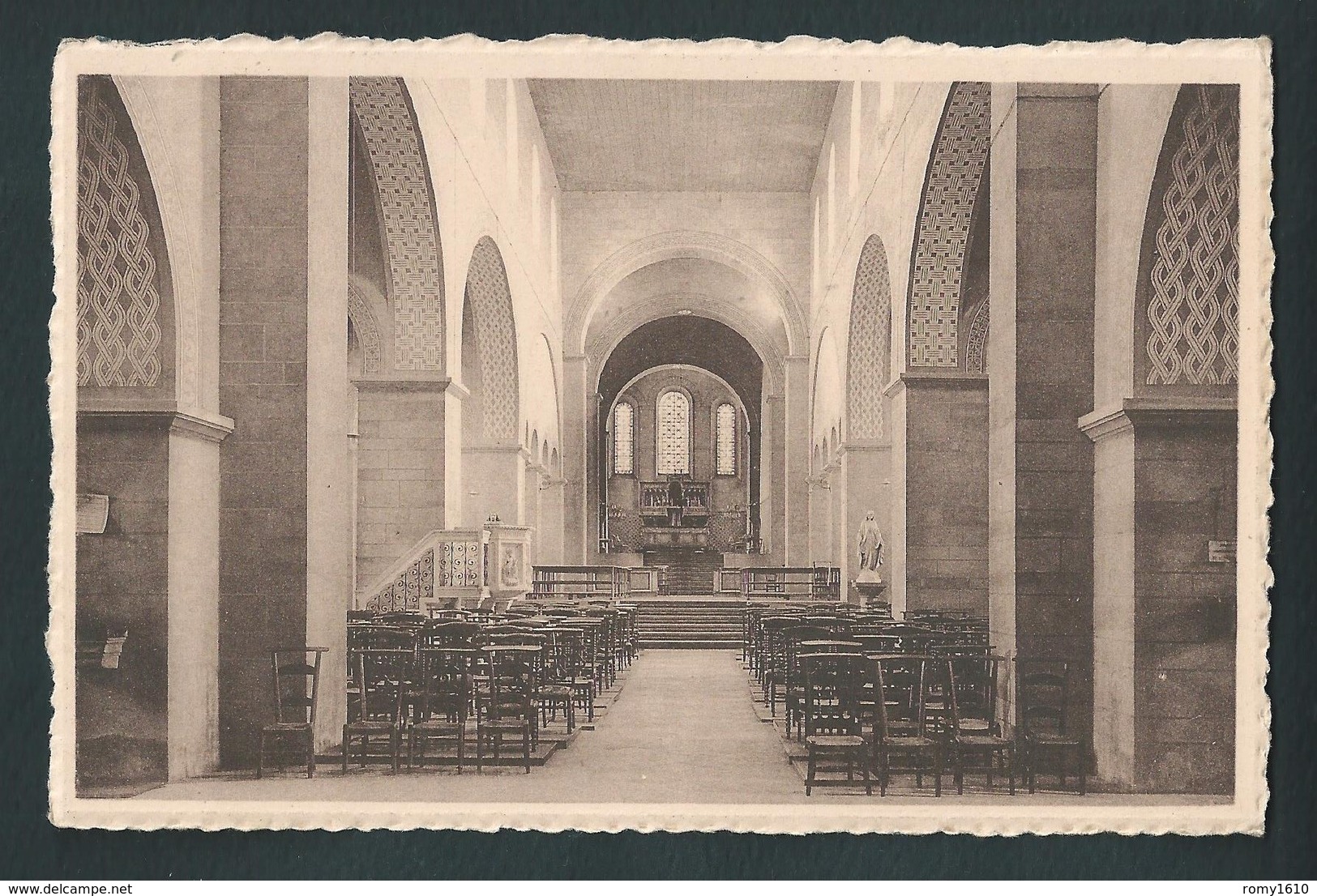 LOBBES. Intérieur De L'Eglise. 2 Scans. - Lobbes