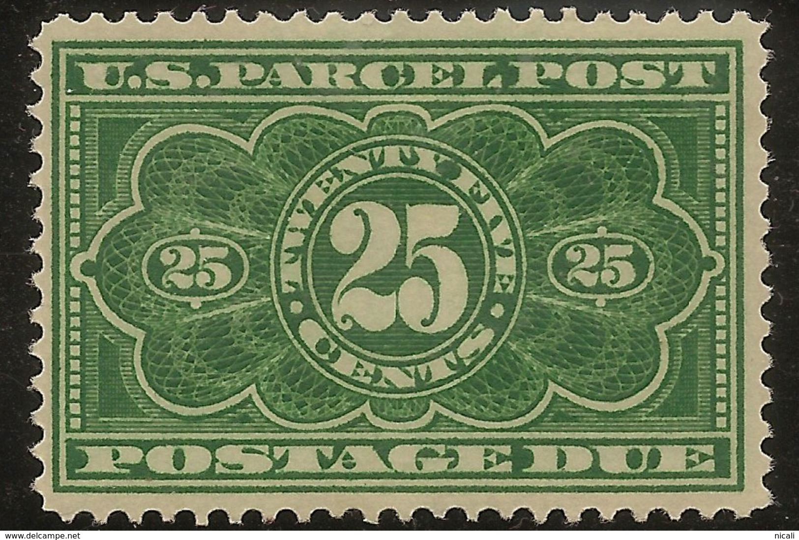 USA 1912 25c Parcel Post Postage Due SG PD427 HM #AOE32 - Taxe Sur Le Port