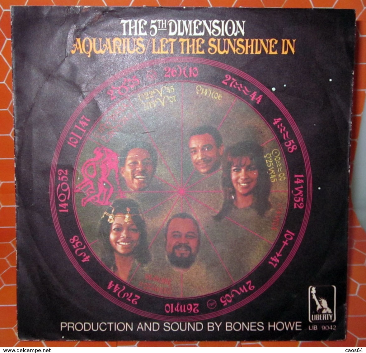 THE 5TH DIMENSION AQUARIUS   COVER NO VINYL 45 GIRI - 7" - Zubehör & Versandtaschen