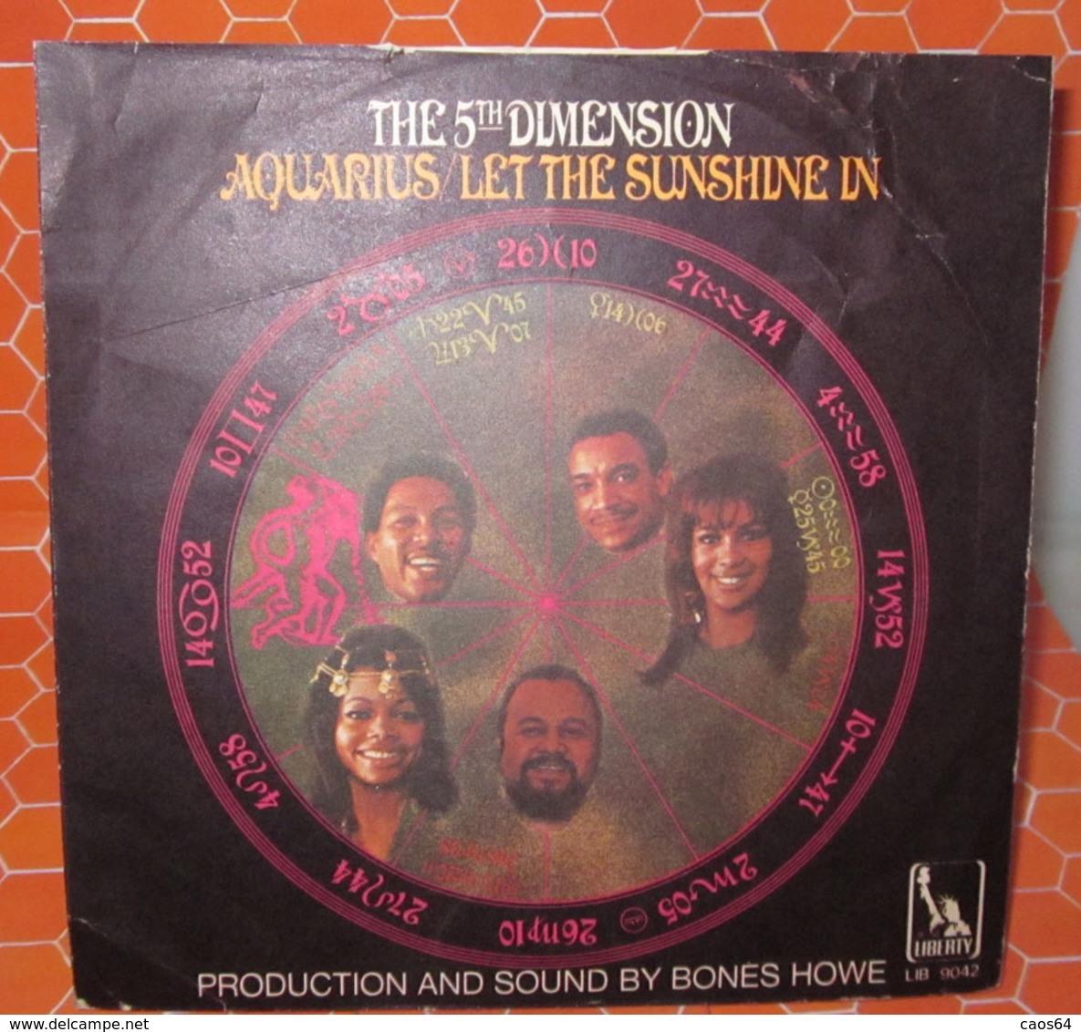 THE 5TH DIMENSION AQUARIUS   COVER NO VINYL 45 GIRI - 7" - Accessori & Bustine