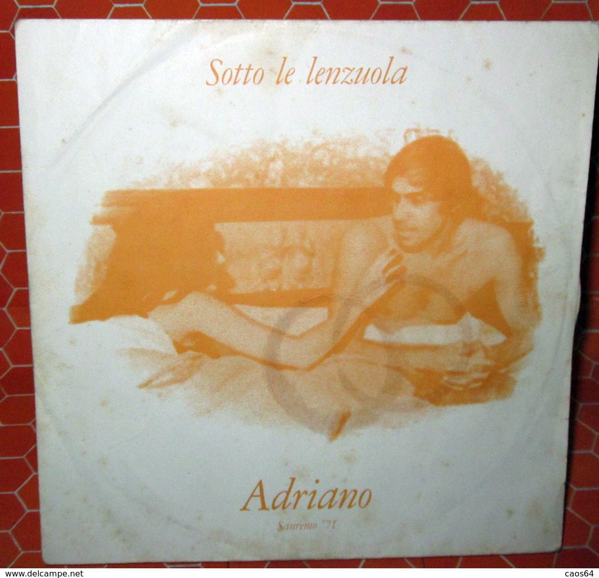 ADRIANO CELENTANO SOTTO LE LENZUOLA   COVER NO VINYL 45 GIRI - 7" - Accessori & Bustine