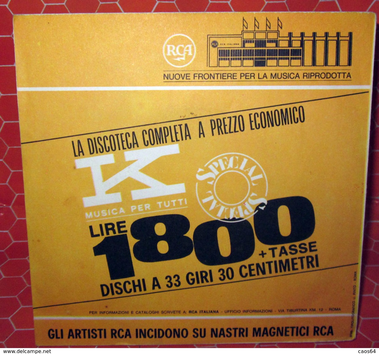 DINO IL SOLE E' DI TUTTI   COVER NO VINYL 45 GIRI - 7" - Accessories & Sleeves