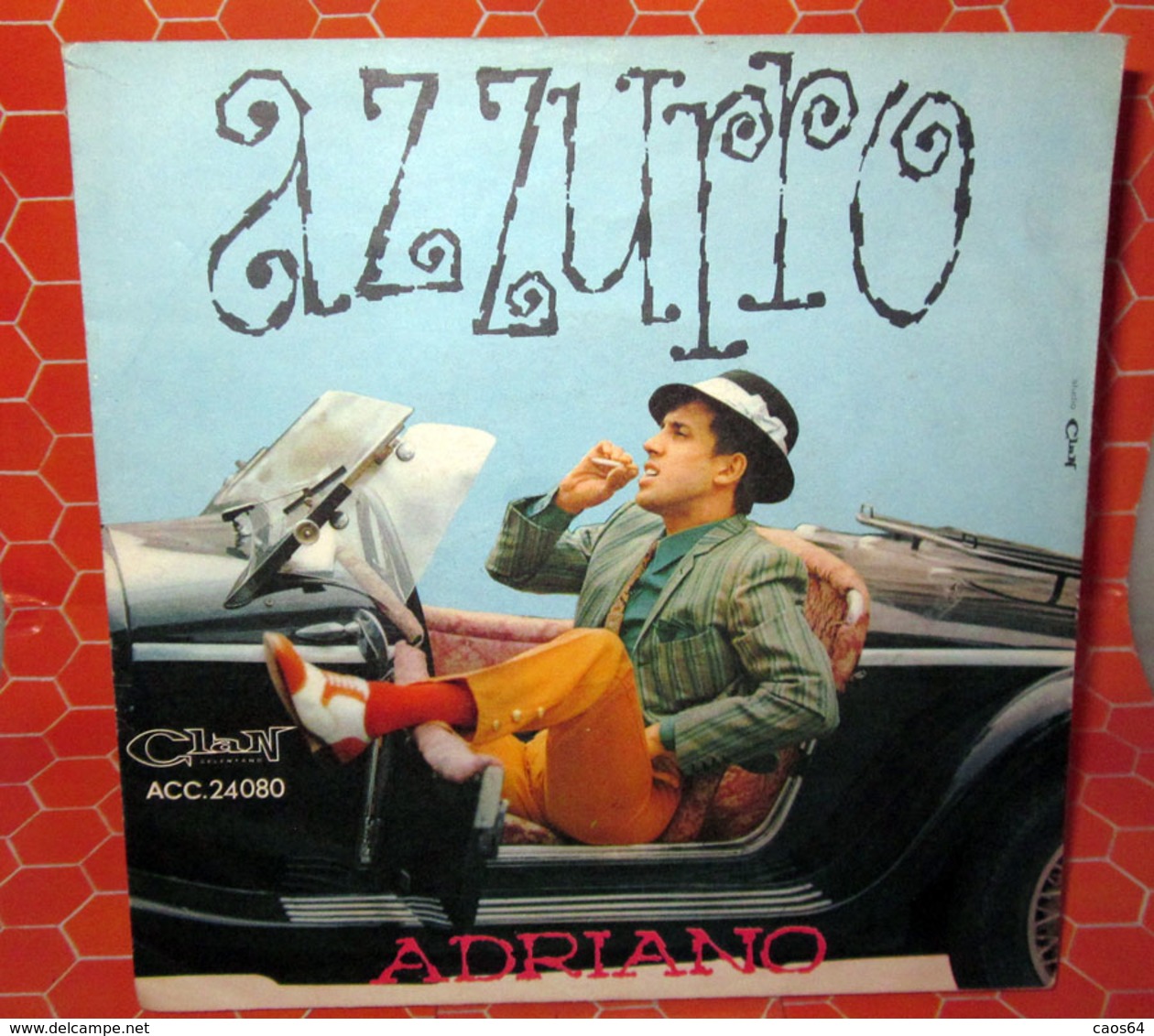 ADRIANO CELENTANO AZZURRO   COVER NO VINYL 45 GIRI - 7" - Accessories & Sleeves