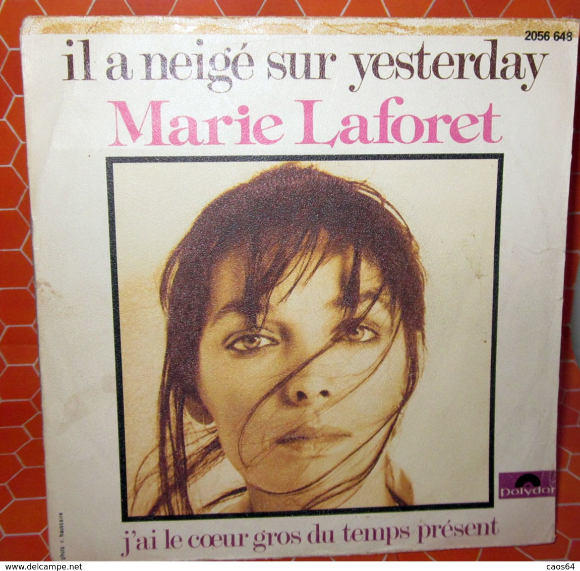 MARIE LAFORET IL A NEIGE SUR YESTERDAY  AUCUN VINYLE  COVER NO VINYL 45 GIRI - 7" - Accessoires, Pochettes & Cartons